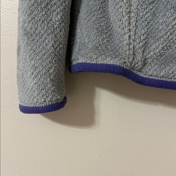 Patagonia Womens Re-Tool Snap-T Fleece Pullover Jacket Sz Small Gray & Purple - Picture 6 of 11